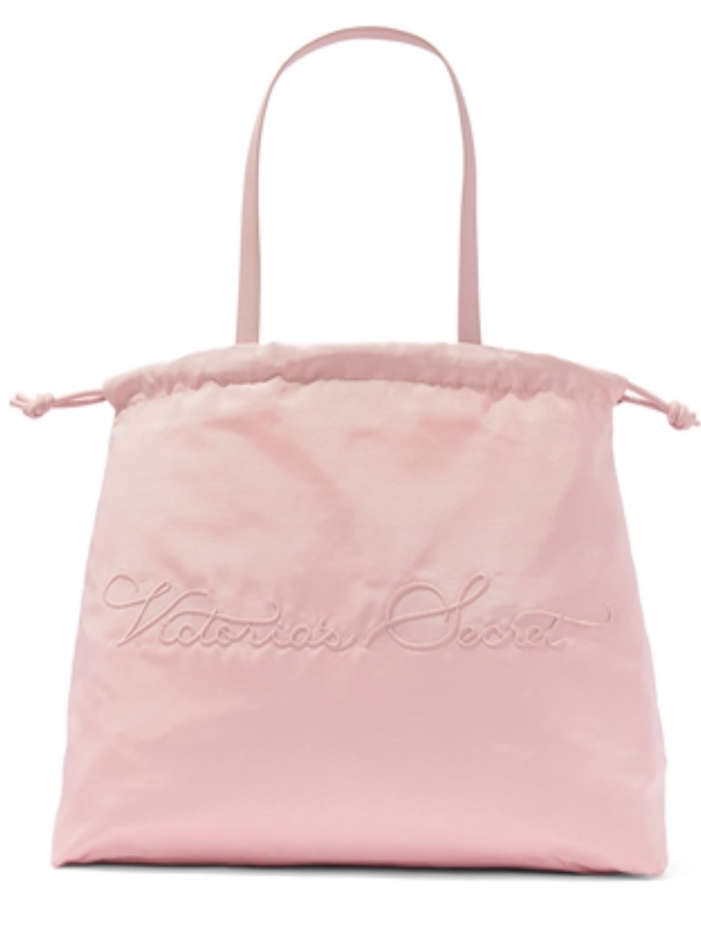 Victoria's Secret Blush Pink Drawstring Tote